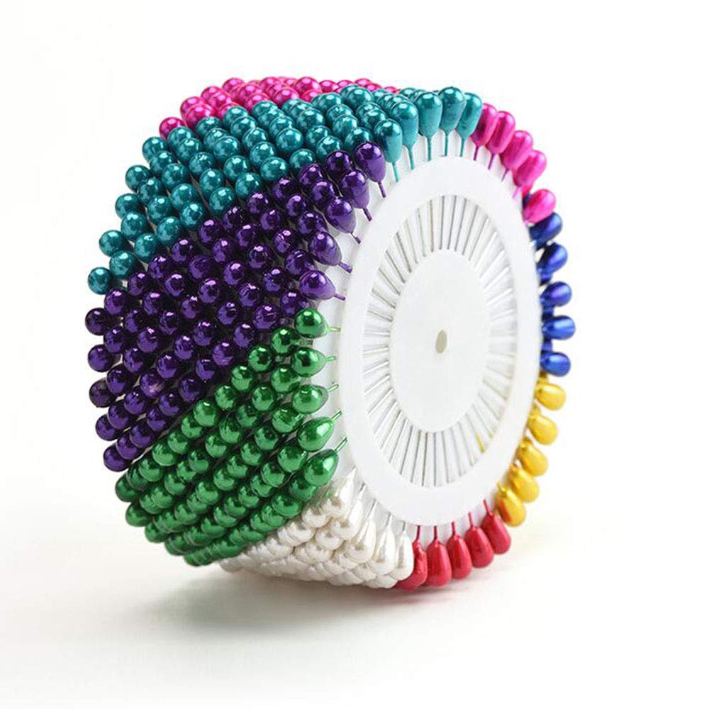 SYHL Teardrop Pearl Head Sewing Pins Straight Pins Head pins,1.5 inch - 480 Pcs (Color)