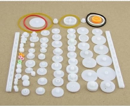 75 Parça Plastik Dişli Seti Rc Çark Arduino Oyuncak Robot Araba Gear Dıy Kremayer