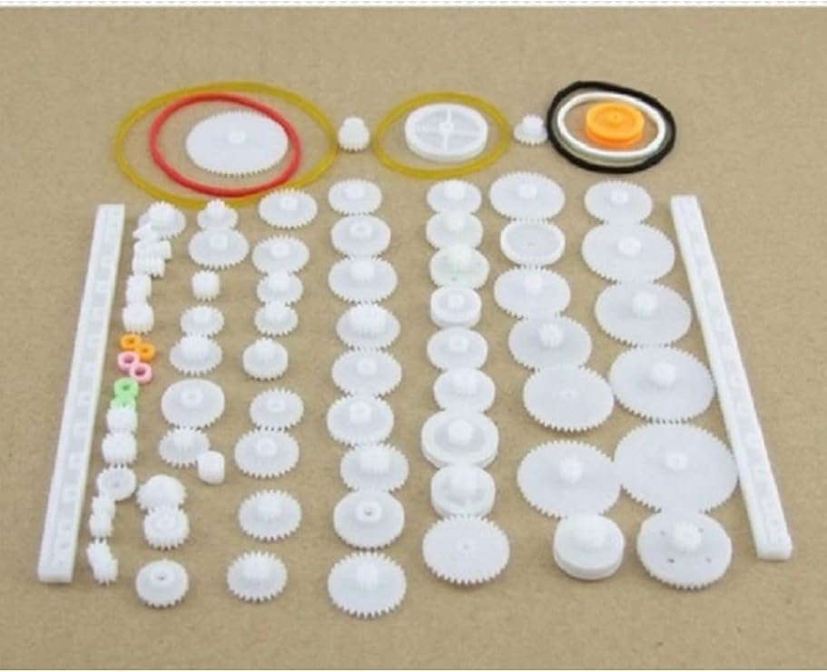 75 Parça Plastik Dişli Seti Rc Çark Arduino Oyuncak Robot Araba Gear Dıy Kremayer