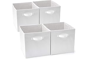 EZOWare Set of 4 Large Foldable 15x13x13 Storage Cube Bins