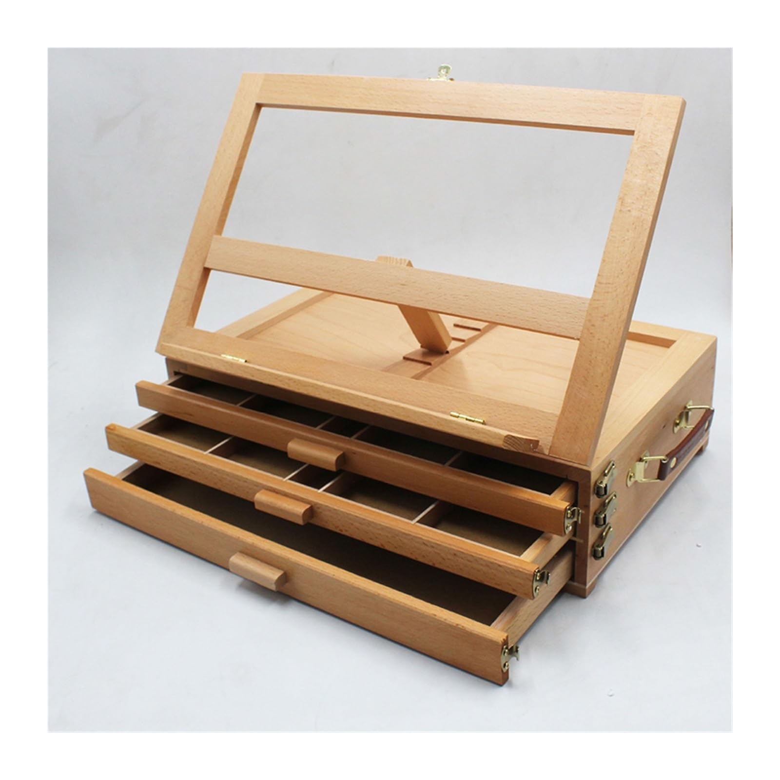 Boîte de rangement réglable en bois 3 tiroirs pour stopper le désordre de bureau
