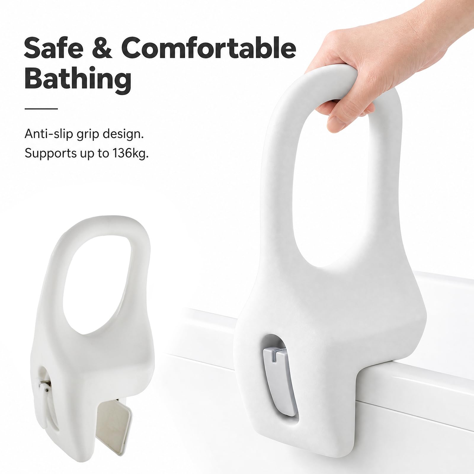 Badewannen Einstiegshilfe, Haltegriff Verstellbar 7 bis 16 cm, für Senioren