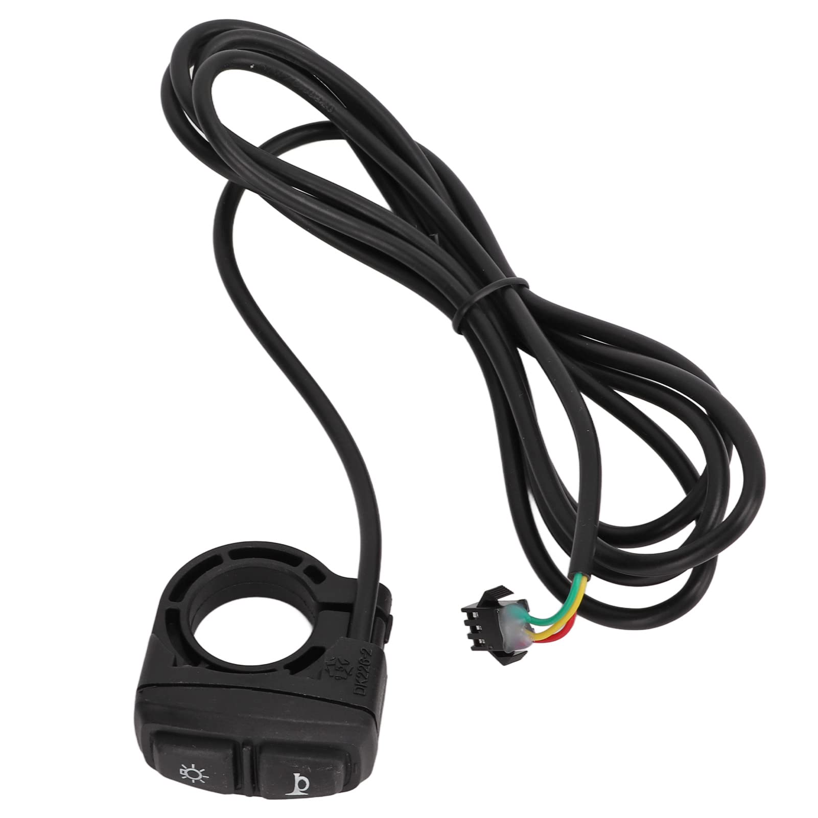 BuyWeek Ensemble d'éclairage de vélo, 24V 36V 48V Kit d'éclairage Avant arrière de vélo électrique résistant à la Chaleur Phare et feu arrière de vélo électrique avec kit de klaxon