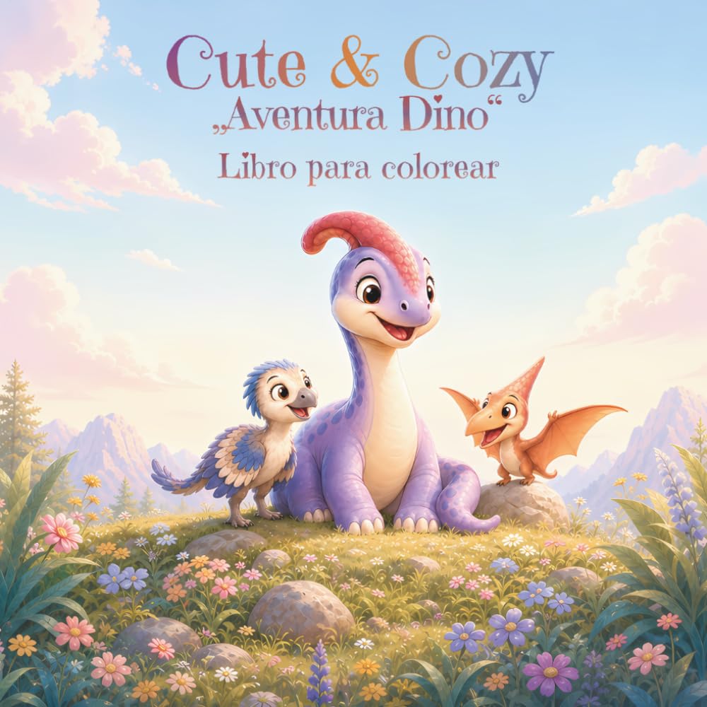 Cute & Cozy Aventura Dino: En el país de los pequeños dinos – Libro para colorear para niños (Libros para Colorear Lindos y Acogedores para Niños)