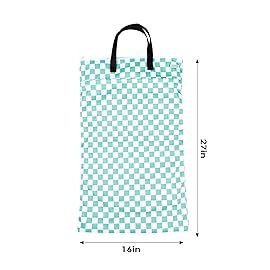 wegreeco Reusable Hanging Wet Dry Cloth Diaper Bag (Checkerboard Mint Green)