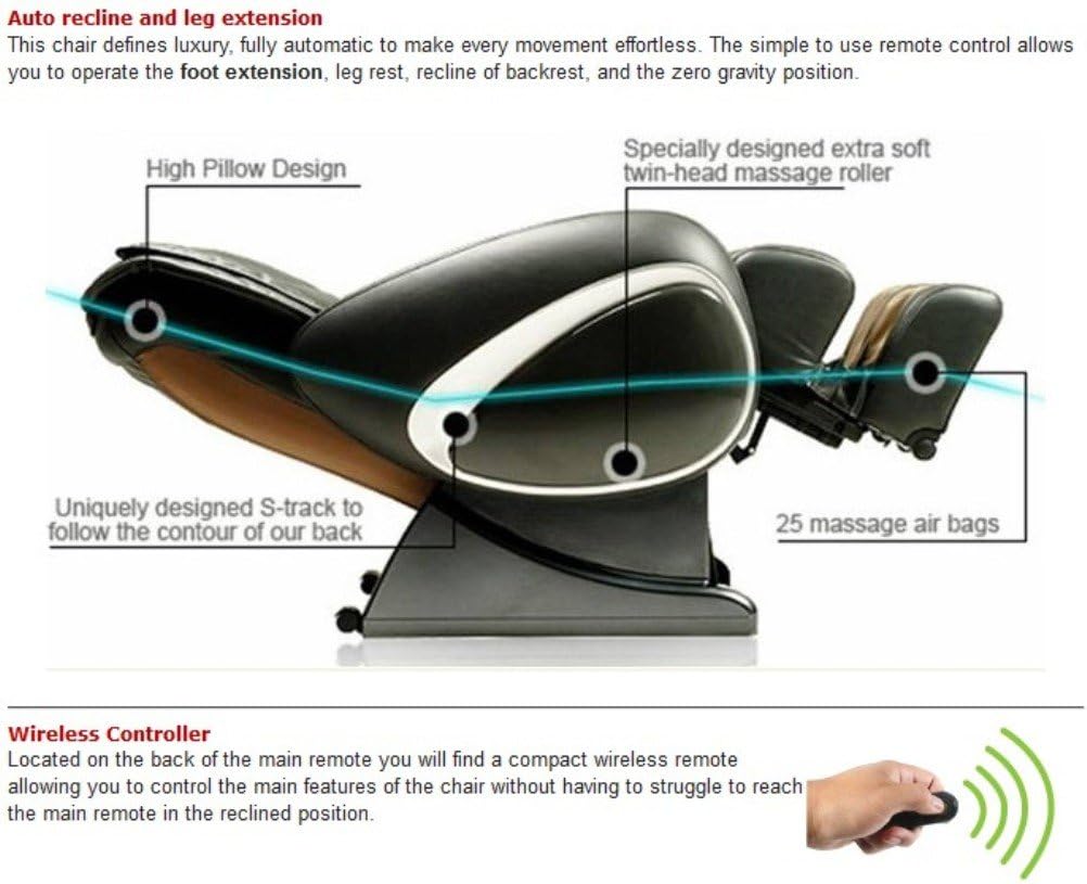 Close-up of the arm air massagers in the Osaki OS-4000T massage chair.