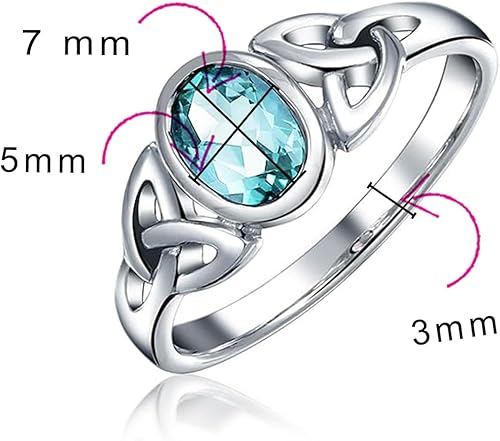 Miniatura 4 de Anillo de plata de ley 925 personalizable con circonita cúbica, circonita cúbica, hermana, promesa, amistad, triquetra celta, infinito, nudo