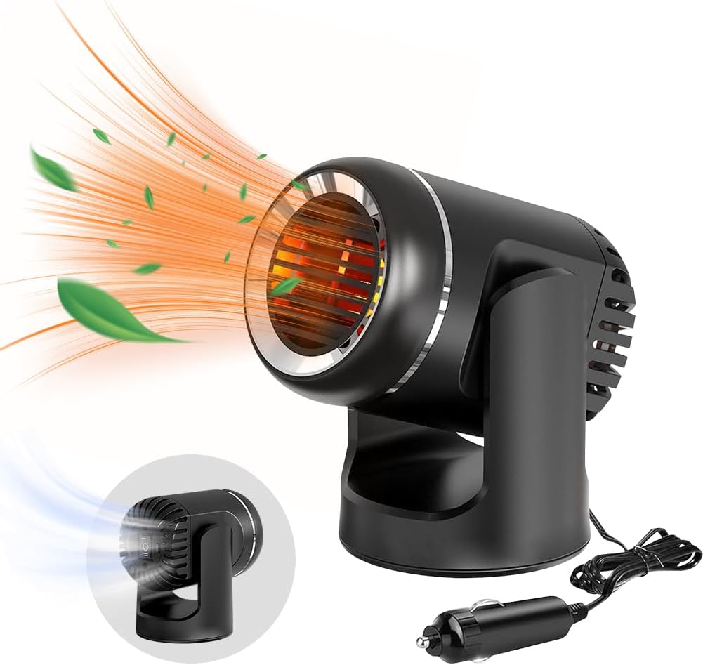 Dewfoam Car Heater 12V 120W, Portable Heater for Car