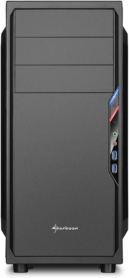 Front view of Sharkoon SHA-VS4-WBK PC Case