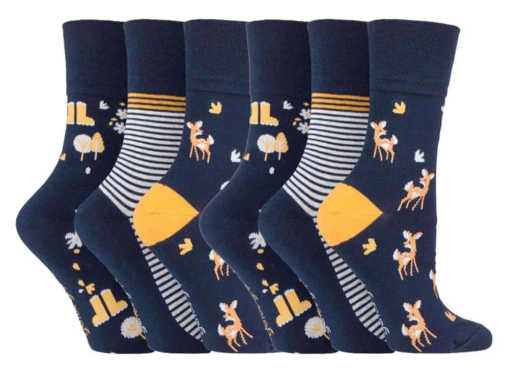 Gentle Grip NEW: 6 Pairs Ladies No Elastic Socks 4-8 uk, 37-42 eur (4-8 uk, 37-42 eur, GG202)