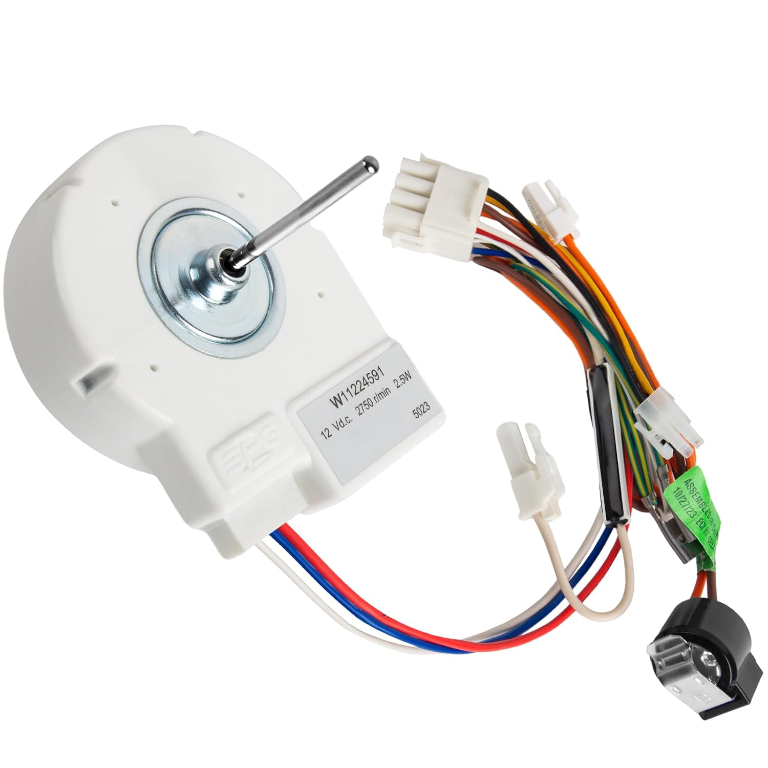 OEM W11224591 Evaporator Fan Motor Compatible with Whirlpool KitchenAid Maytag Ikea Refrigerator/Freezer, Replacement Part W10728111 W10865431 W11215582 4844712 AP6329809 PS12349521 EAP12349521 etc