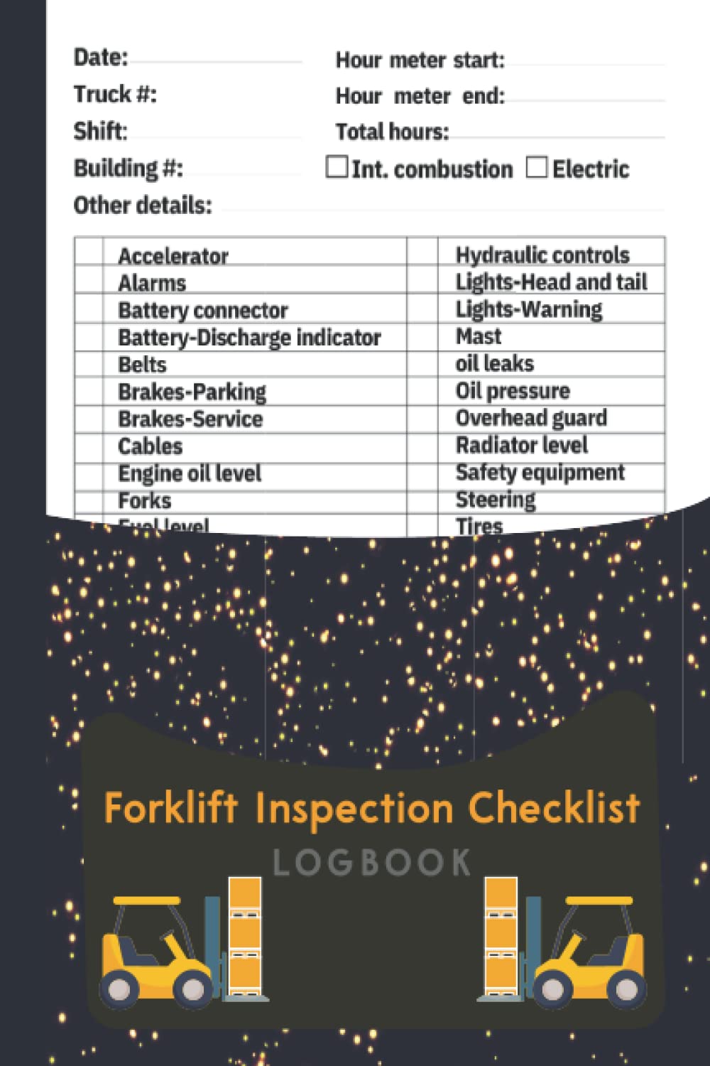 Forklift Inspection Checklist Log Book Forklift Safety Check And