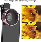 2 en 1 Lentille de téléphone professionnel, 0.45X Super grand angle et Macro objectif Clip sur les lentilles de téléphone cellulaire Compatible avec Android téléphones mobiles / tablettes / Camera
