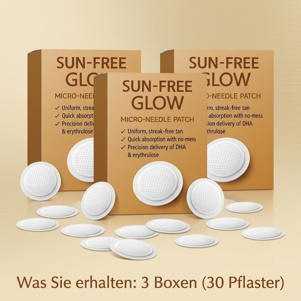 30 Stück Sun Free Glow Patches Bräunungspflaster Bräunungsaufkleber Sun Tanning Patches Bräunungsbeschleuniger-Pflaster Natürlicher Glow