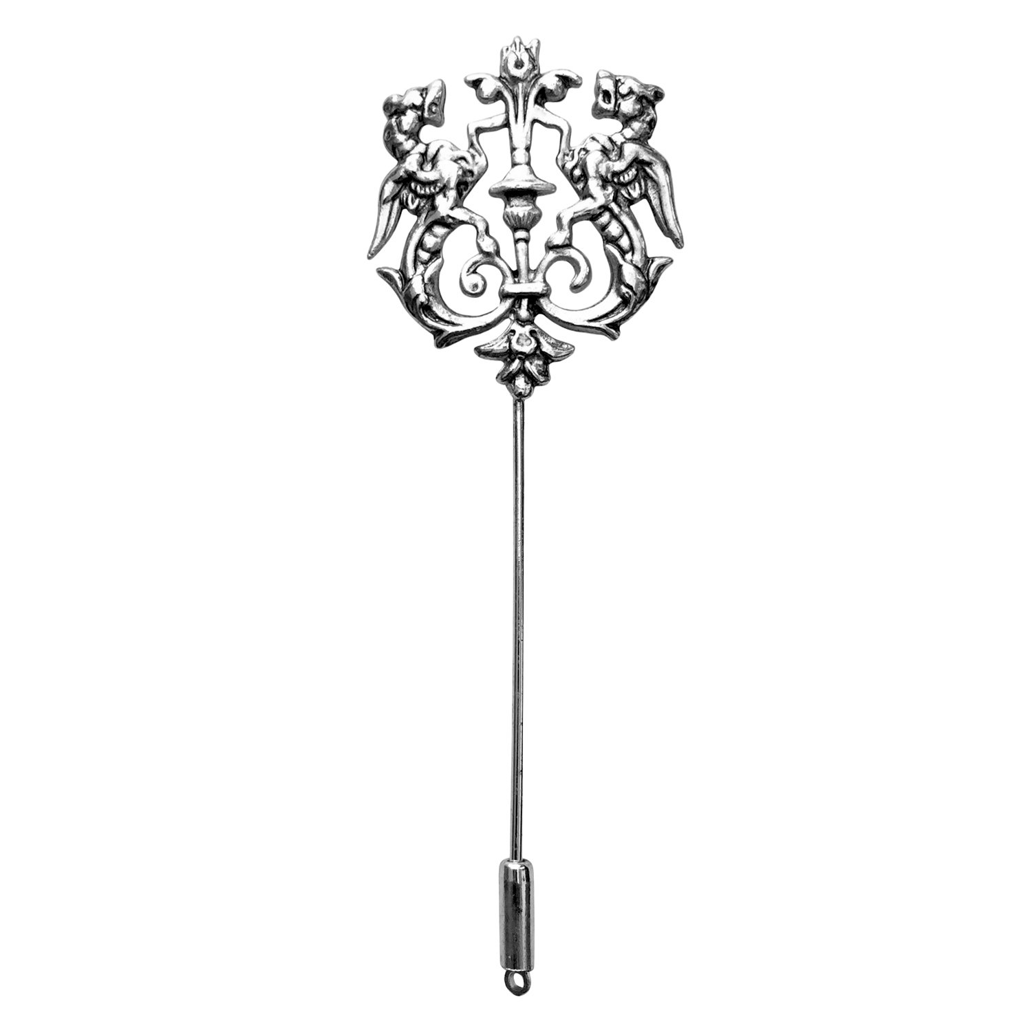 FURE Antique Rhodium Metal Royal Lion Lapel Pin for Men and Women (B078PP5W66) Amazon Price History, Amazon Price Tracker