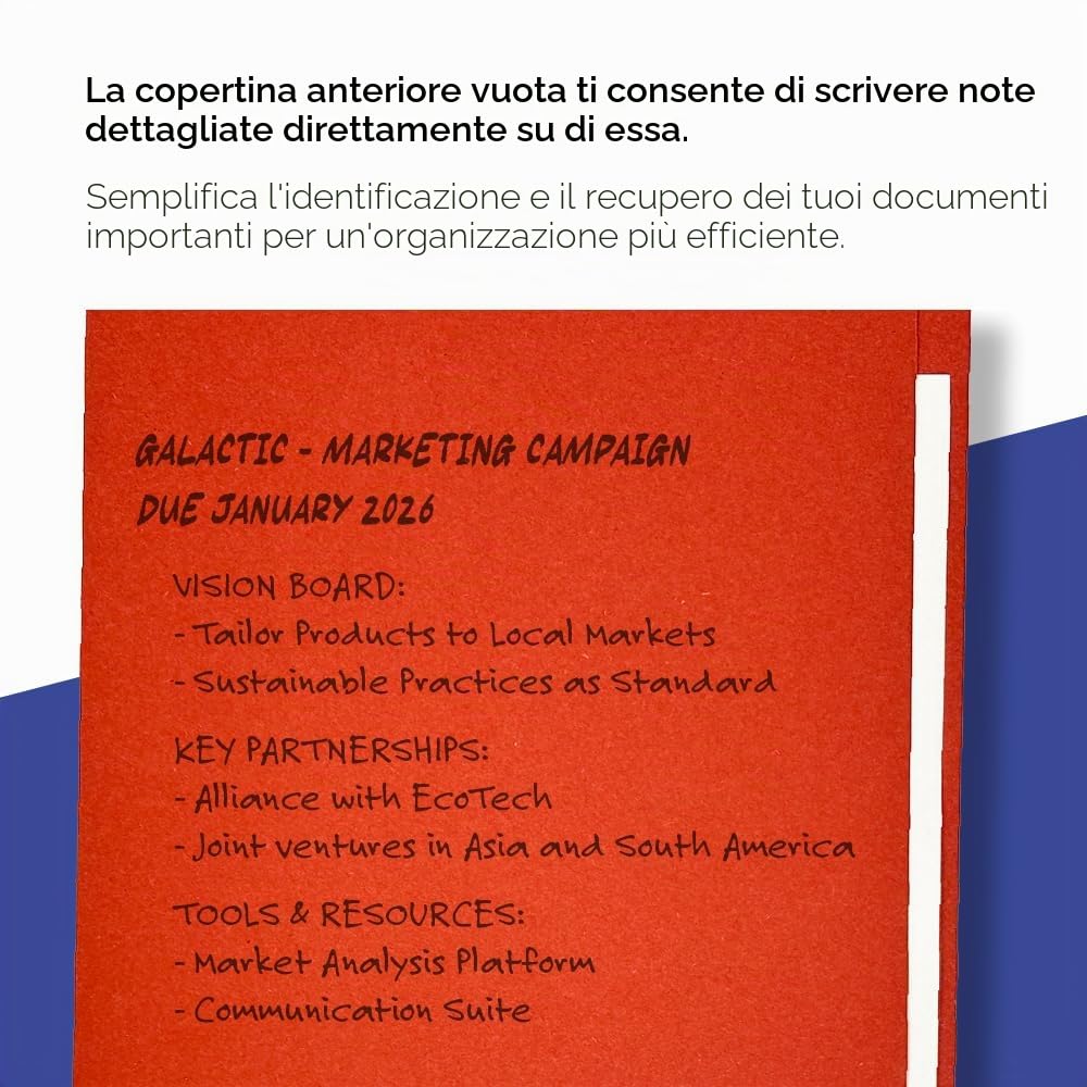 Guildhall - Cartelline a taglio quadrato Guildhall - Cartella quadrata, 315 g/mq, confezione da 100 Rosso