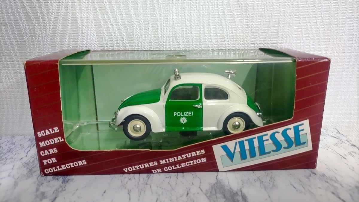Volkswagen Beetle POLIZEI ミニカー Amazon | VITESSE 1/43 ミニカー ビートル 警察 1949 Volkswagen
