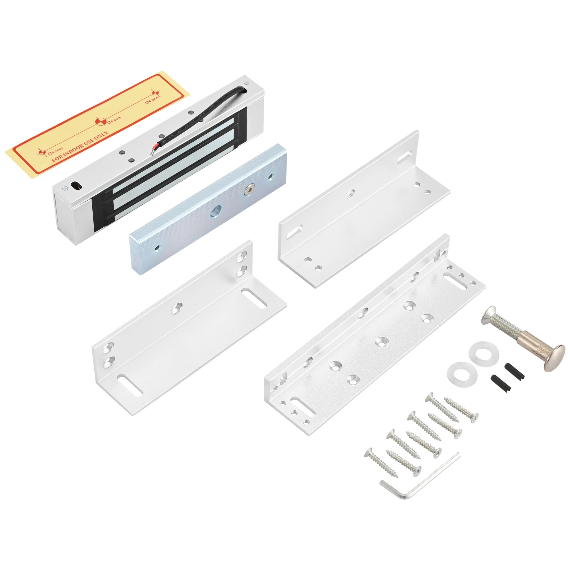 Verrou électromagnétique 12V 158kg étanche avec supports ZL pour porte en bois