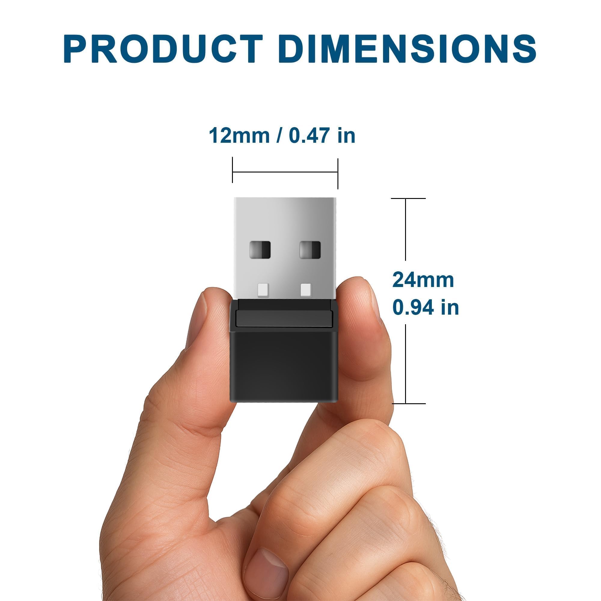 Mouse Mover Wiggler USB Type A & C Undetectable, Jiggler Anti Veille Ultra Slim, Simulateur de Mouvement Souris pour PC, Mac, Bureau, Télétravail, sans Logiciel ni Détection