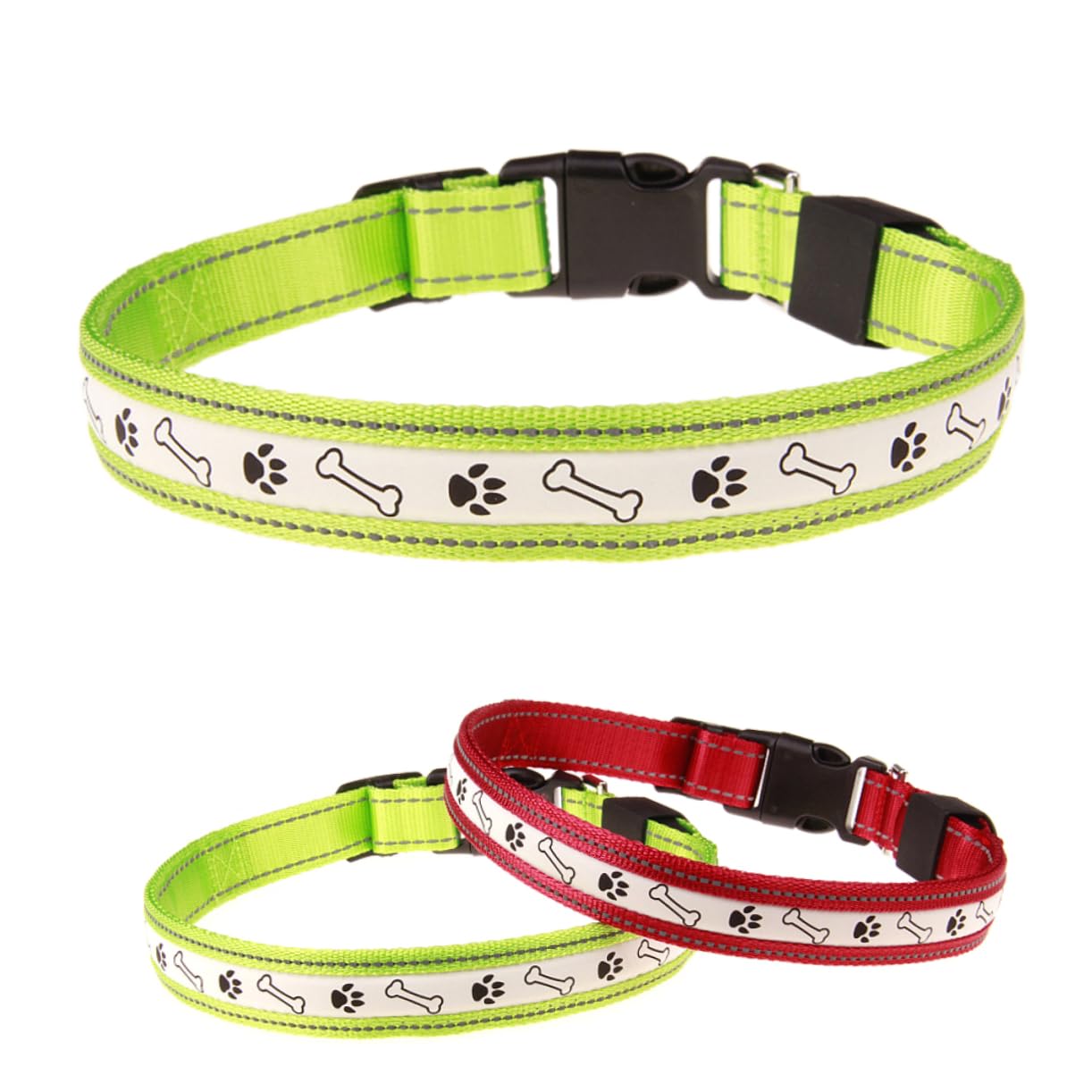 BESPORTBLE colletto illuminato Collare USB ricaricabile Collare LED regolabile di ricarica luminoso collana flash per animali domestici a LED per cani