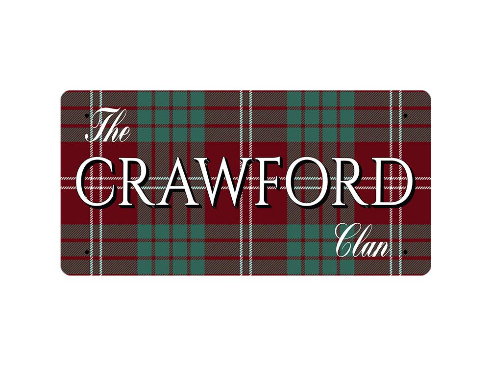 McMug - The Crawford Clan (Crawford Modern Tartan) - Metal Sign, Decorative Sign, 200mm x 100mm
