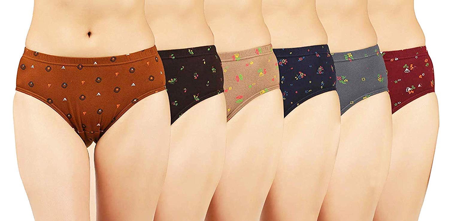 nimmi Womens Cotton Outer Elastic Hipster Panties for Womens Combo, Multi Coloured - (Pack of 6)-picture-28