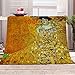 Couverture en Flanelle MpriméE en 3D, Couvertures De Canapé, Couvertures De Lit, Couverture 4 Saisons, Couverture 3D Motif Imprimé - Peinture CéLèBre - Gustav Klimt - Dame de l'âge d'or (150x200cm)