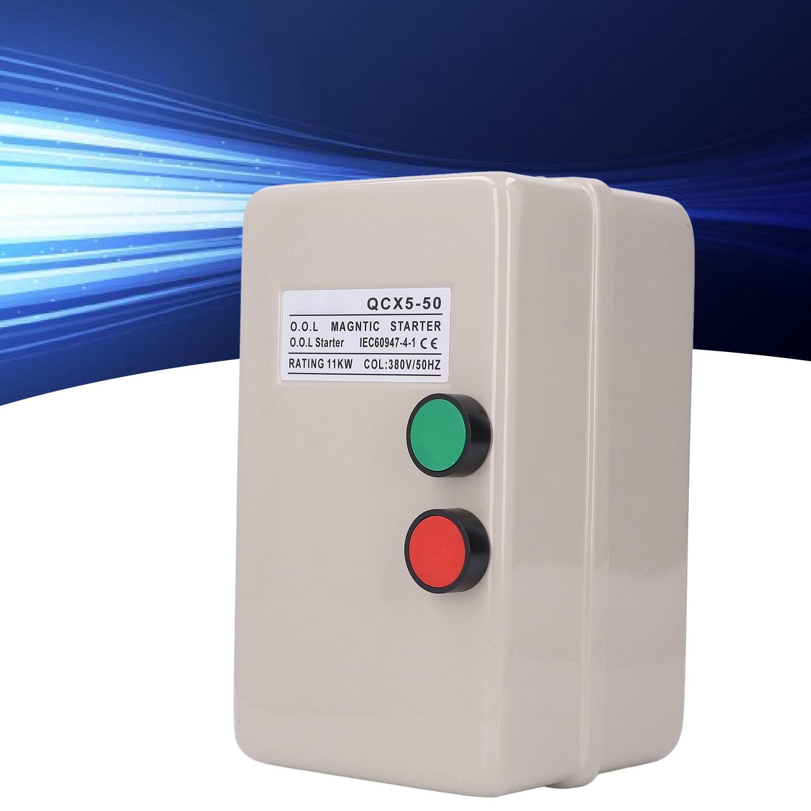 Interruptor de Control de Arranque de Motor Eléctrico de 11 KW, Arrancador de Motor Magnético de Alto Rendimiento 380 V, Trifásico, para Fábricas y Hogares, Hierro
