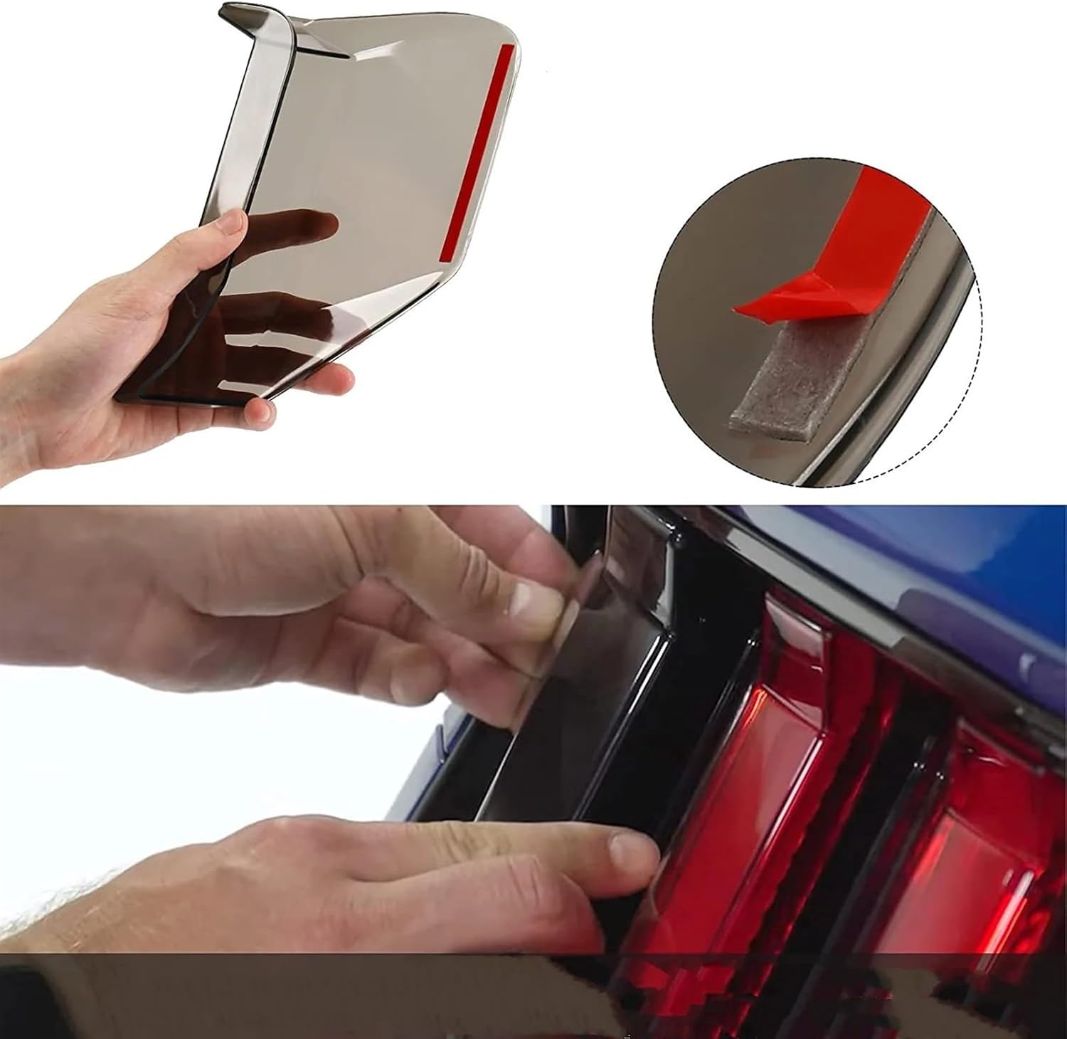 Trailer Light Tail Light for Mustang 2015-2017 2018-2023 Taillight Accessories Car Tail Light Cover Rear Brake Lamp Lens Decoration Guard Sticker Rear Tail Light