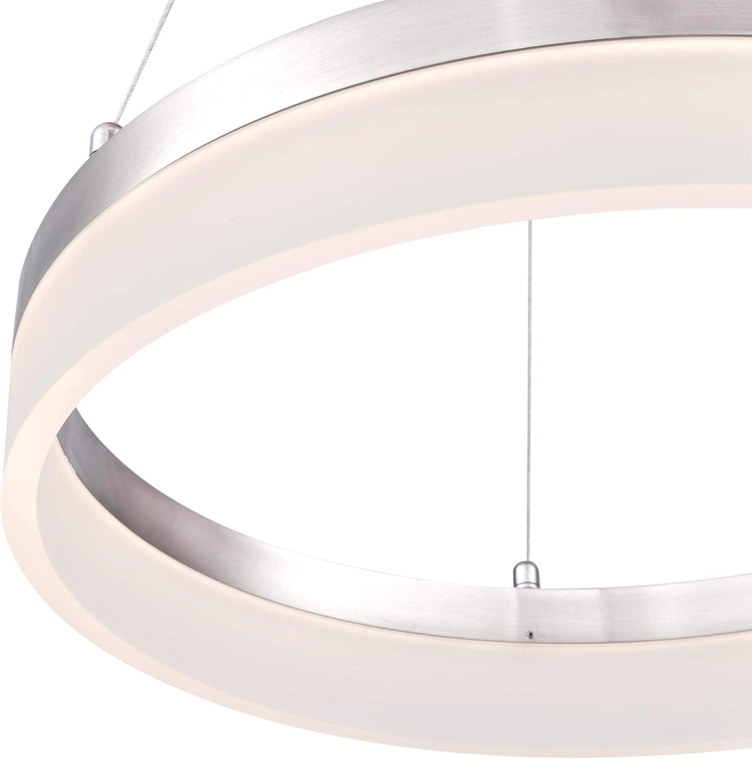 Black Friday - 80% OFF Westinghouse Lighting 6575500 Lucy LED Indoor Chandelier, Brushed Nickel Finish with Frosted Acrylic