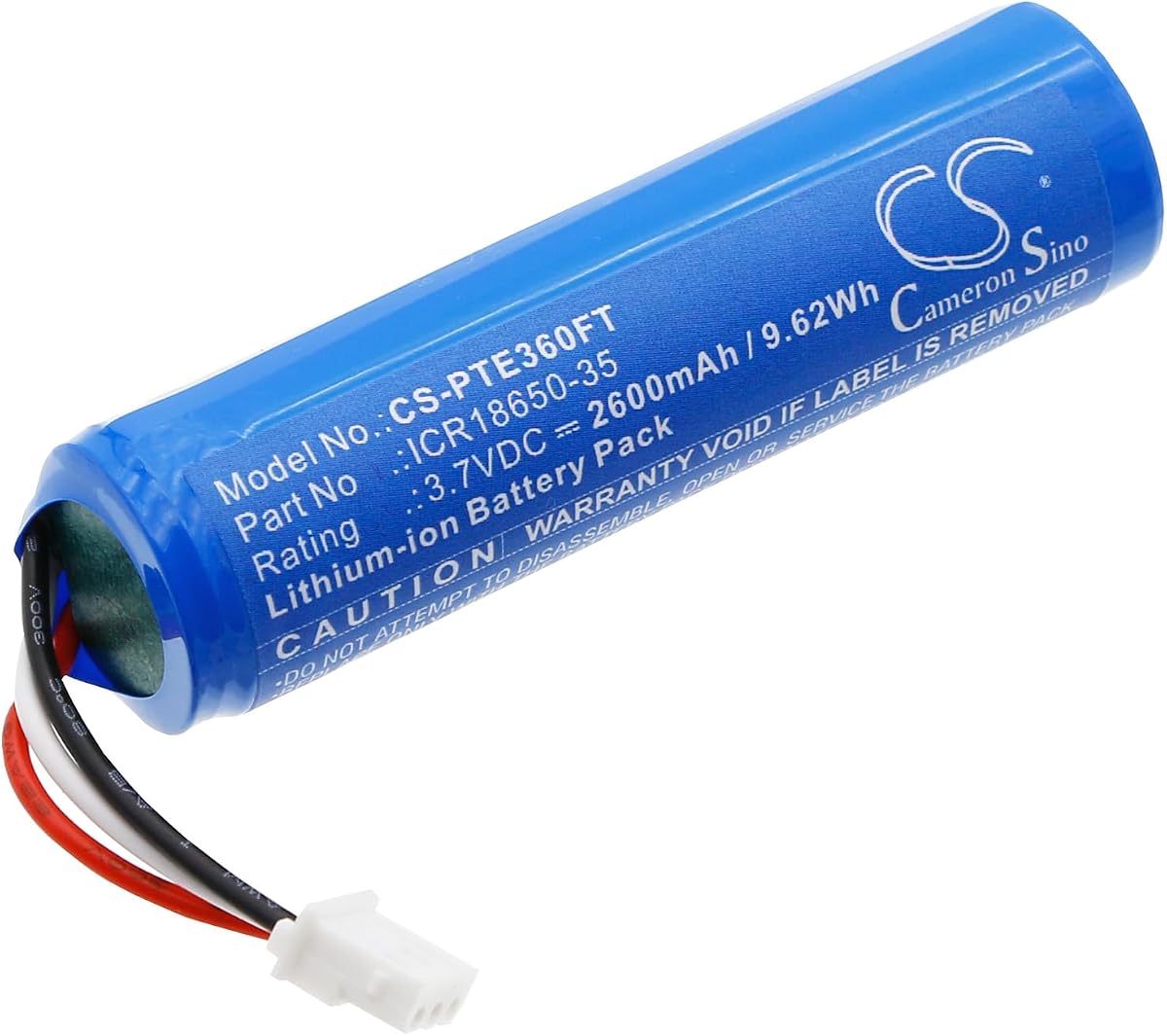 Cameron Sino 2600mAh / 9.62Wh Replacement Battery for Petzl E36NAO, Nao, Nao+, Neo, Stirnlampen, ICR18650-35