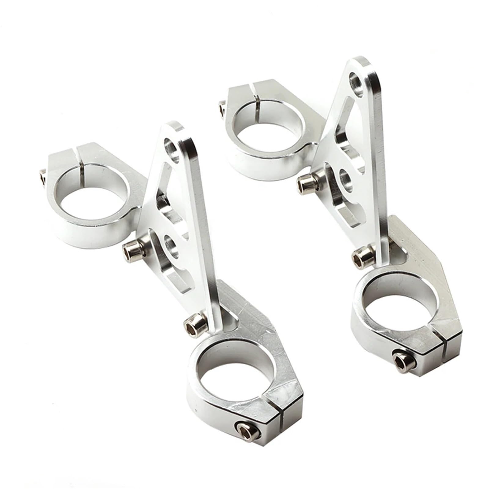 Poausjwy 26Mm Rack Roll Cage Motorcycle Headlight Mounting Bracket Silver Cnc 27Mm 30Mm Front Fork Tube Fit For Honda Monkey Parts(26Mm)