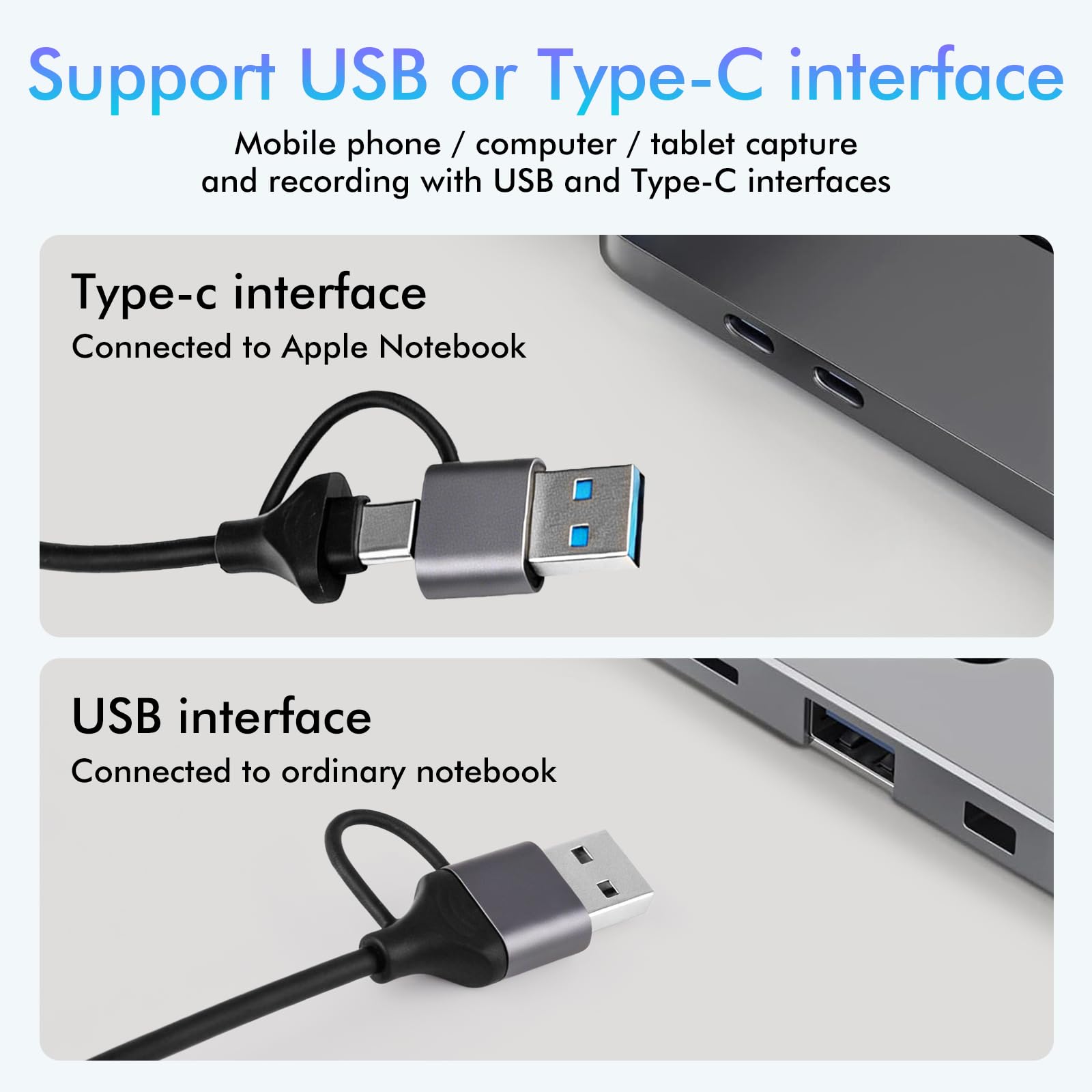 Scheda Acquisizione Video, 4K 30Hz Capture Card, Adattatore USB HDMI, 1080P USB C 2.0 per PC, Switch, PS5, Xbox, MacBook, iPad, Camera, Streaming, Insegnamento Online