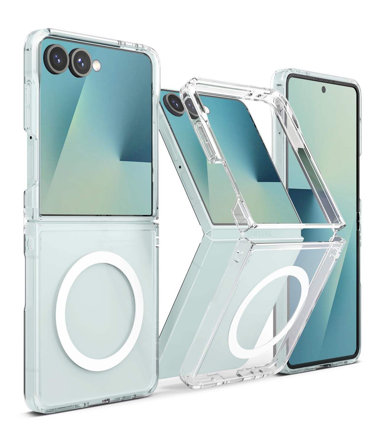 Ringke PC Fusion Designed for Samsung Galaxy Z Flip 7 Case [Compatible with MagSafe] Slim Transparent Scratch Resistant Pr...