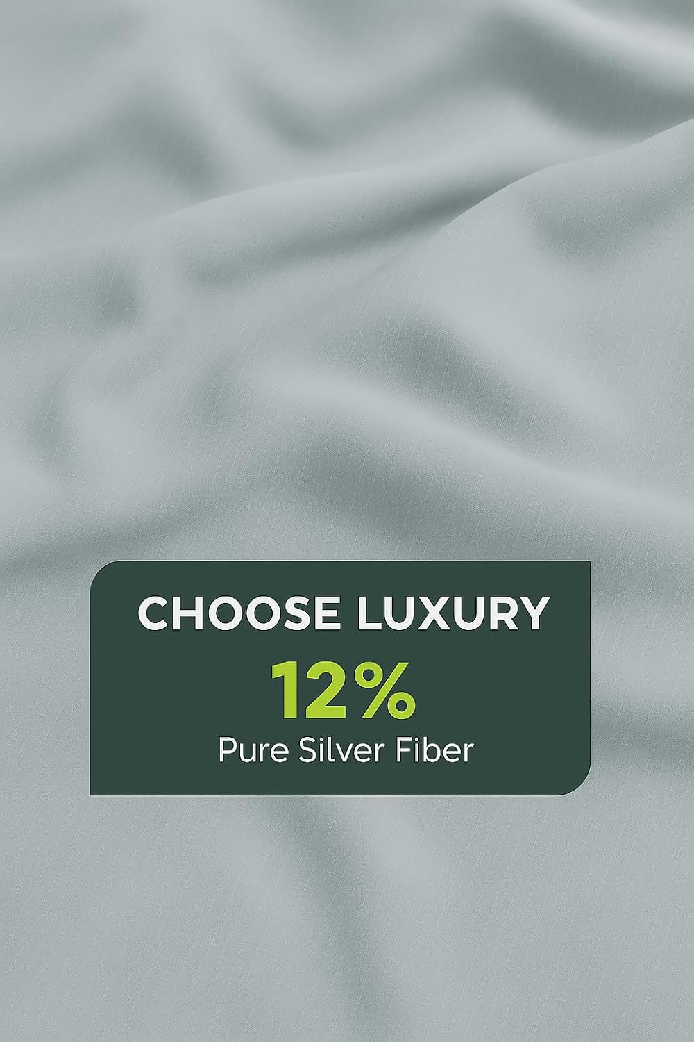 Dual Cord Luxury Grounding Sheet – King Size Gray – 12% Silver Fiber, 88% Organic Cotton – Ultra-Soft Conductive Sheet for Deep Restful Sleep - Enhanced Grounding
