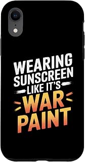 WEARING SUNSCREEN LIKE IT'S WAR PAINT Case for iPhone XR