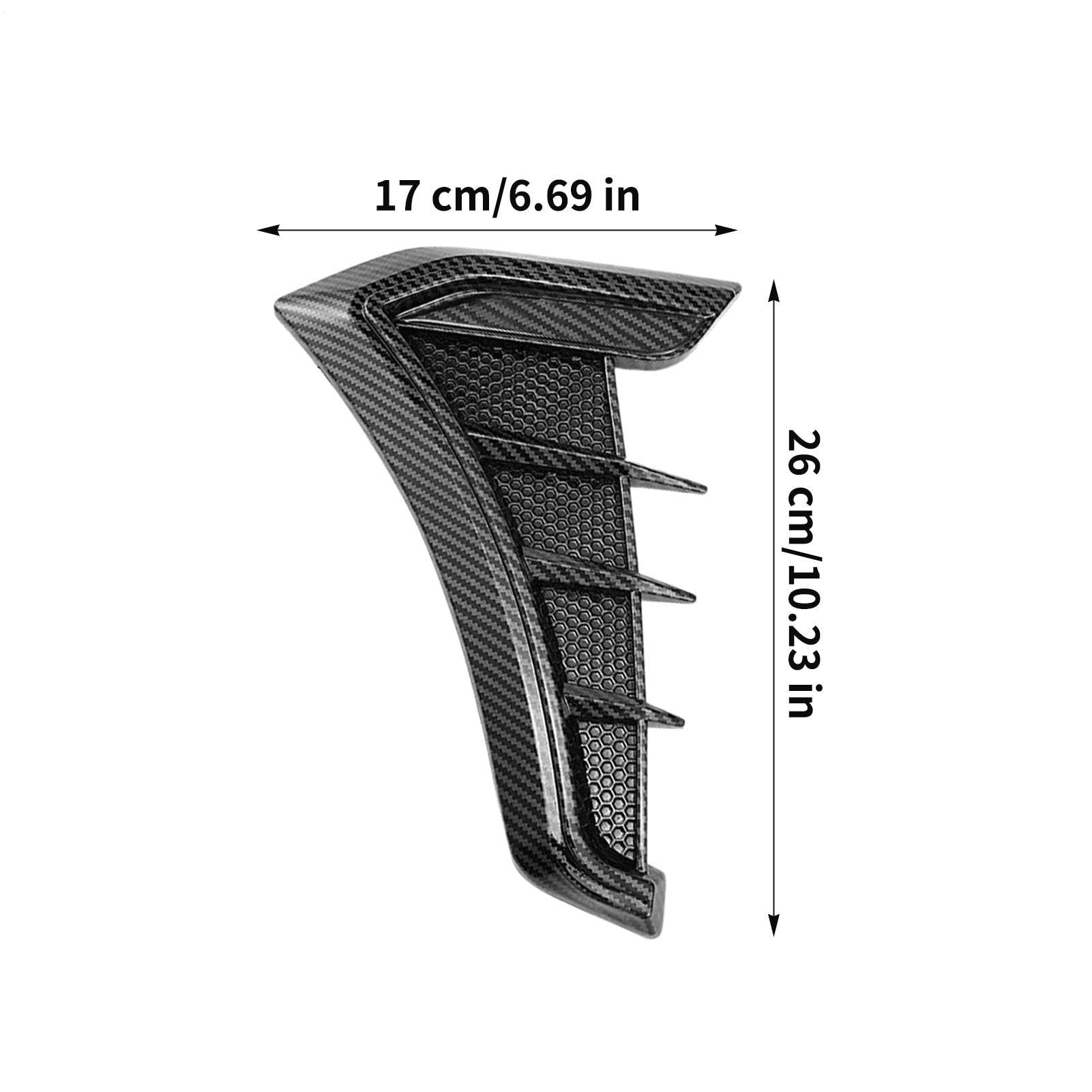 Sportivo per rivestimento esterno, adesivo rimovibile in ABS per le prese d'aria laterali, grafica decorativa per auto, impermeabile, adesivo universale per carrozzeria