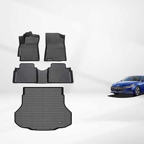 Miniatura 1 de Alfombrillas y forro de carga personalizadas para Hyundai Elantra y Elantra N 2021-2024, protección para todo tipo de clima, forro de piso de TPE