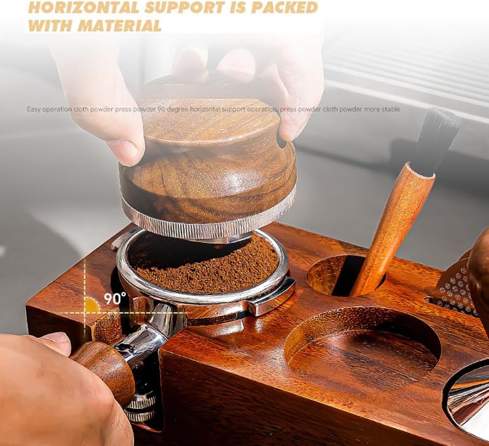 Pudełko Na Organizer Do Kawy Espresso, 51 Mm / 54 Mm / 58 Mm Espresso Tamping Station, Drewniana Stacja Espresso, Stacja Tamper Do Kawy, Regulowana Wysokość, 51/54mm