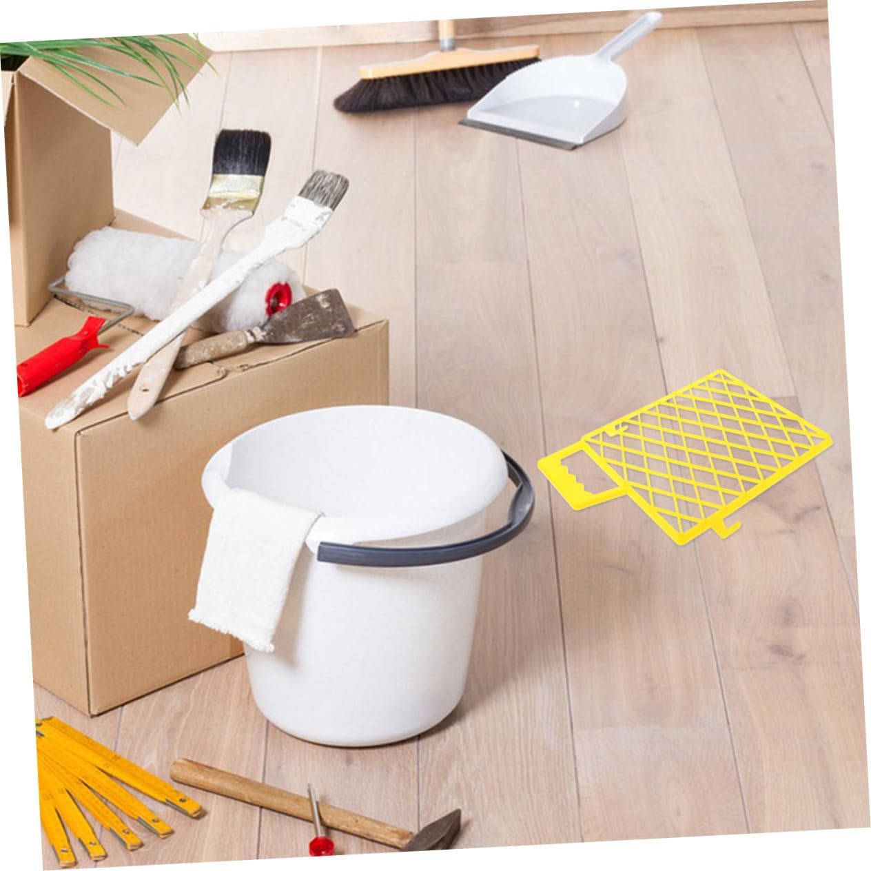 Uonlytech 2pcs Paint Tray Grid Liner Plastic Paint Screen for Filtering Organization Liners for Home Professional Use
