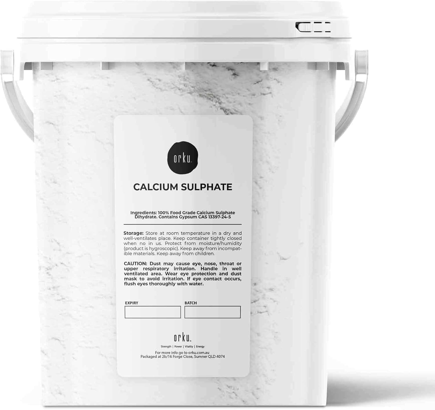 1Kg Calcium Sulphate Gypsum Powder Bucket Food Grade Hydrous Sulfate