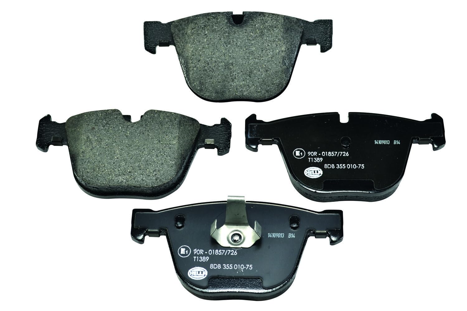 HELLA PAGID 8DB 355 010-751 Juego de pastillas de freno - T1389 - Espesor: 17.3mm - Sistema de frenos: Teves - preparado para indicador desgaste - por ej. BMW / ROLLS-ROYCE
