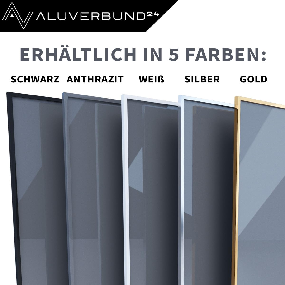 Aluminium Profil 100cm Inneneckprofil - Anthrazit - für 3mm Alu-Verbundplatten PVC-Wand-Paneelen Acrylglas HPL-Platten - Ideal für Küchenrückwände Duschrückwände Wandverkleidungen