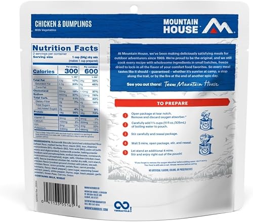 Miniatura 3 de Mountain House Pollo y albóndigas | Comida para mochileros y acampadas liofilizadas | 2 porciones