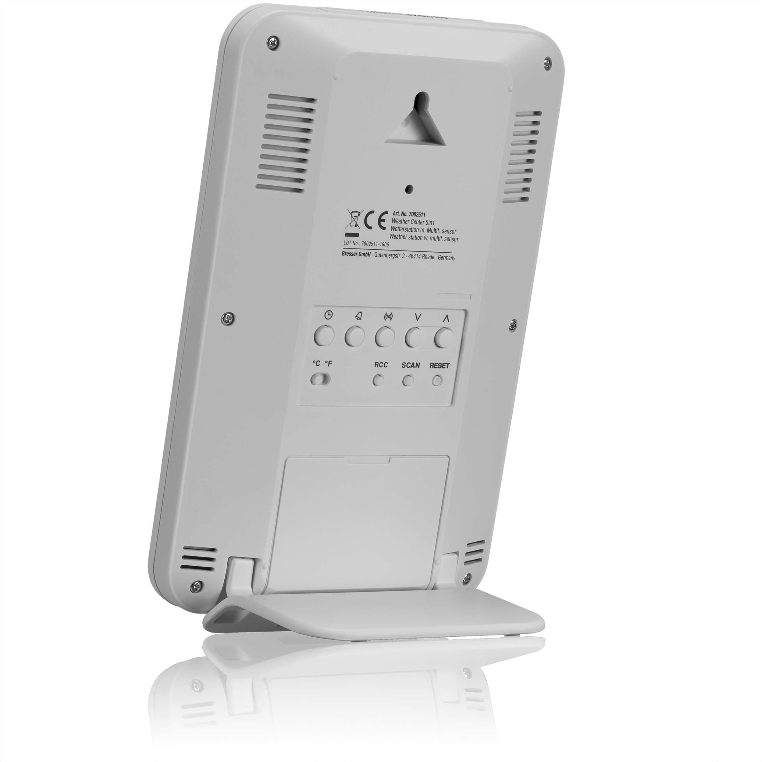 Bresser Wetterstation 5-in-1 Funkwetterstation mit Außensensor, Weiß
