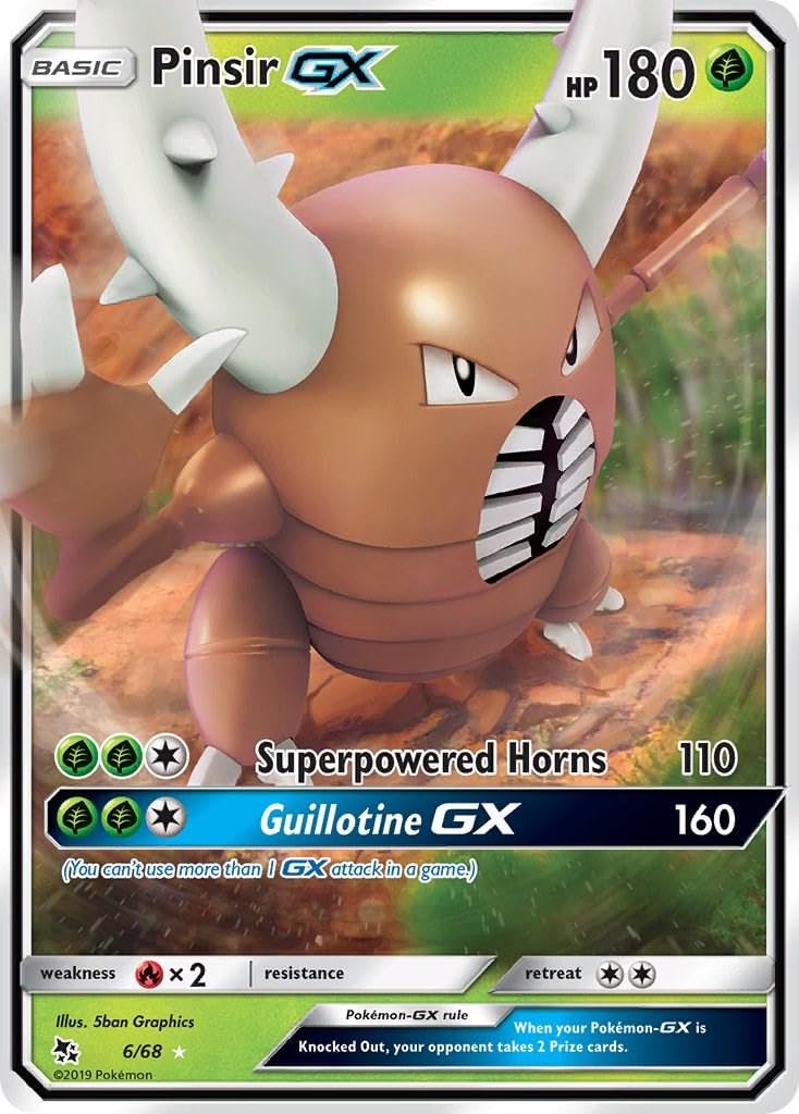Amazon.com: Pokemon - Pinsir GX 6/68 – Hidden Fates – Ultra Rare