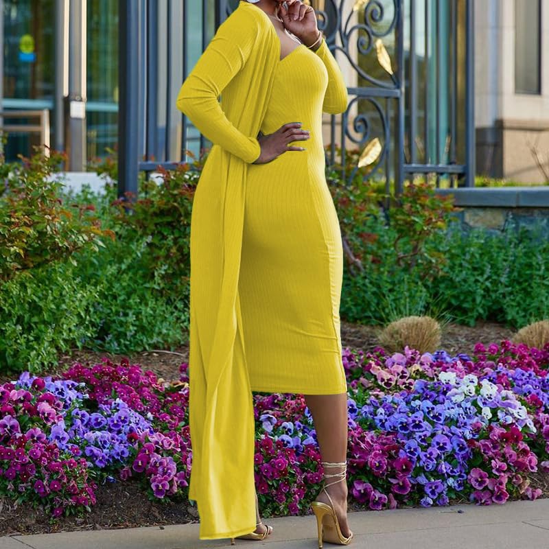 EVMILA Women's Fashion Solid Color Hip Skirt Long Jacket Two-Piece Set2