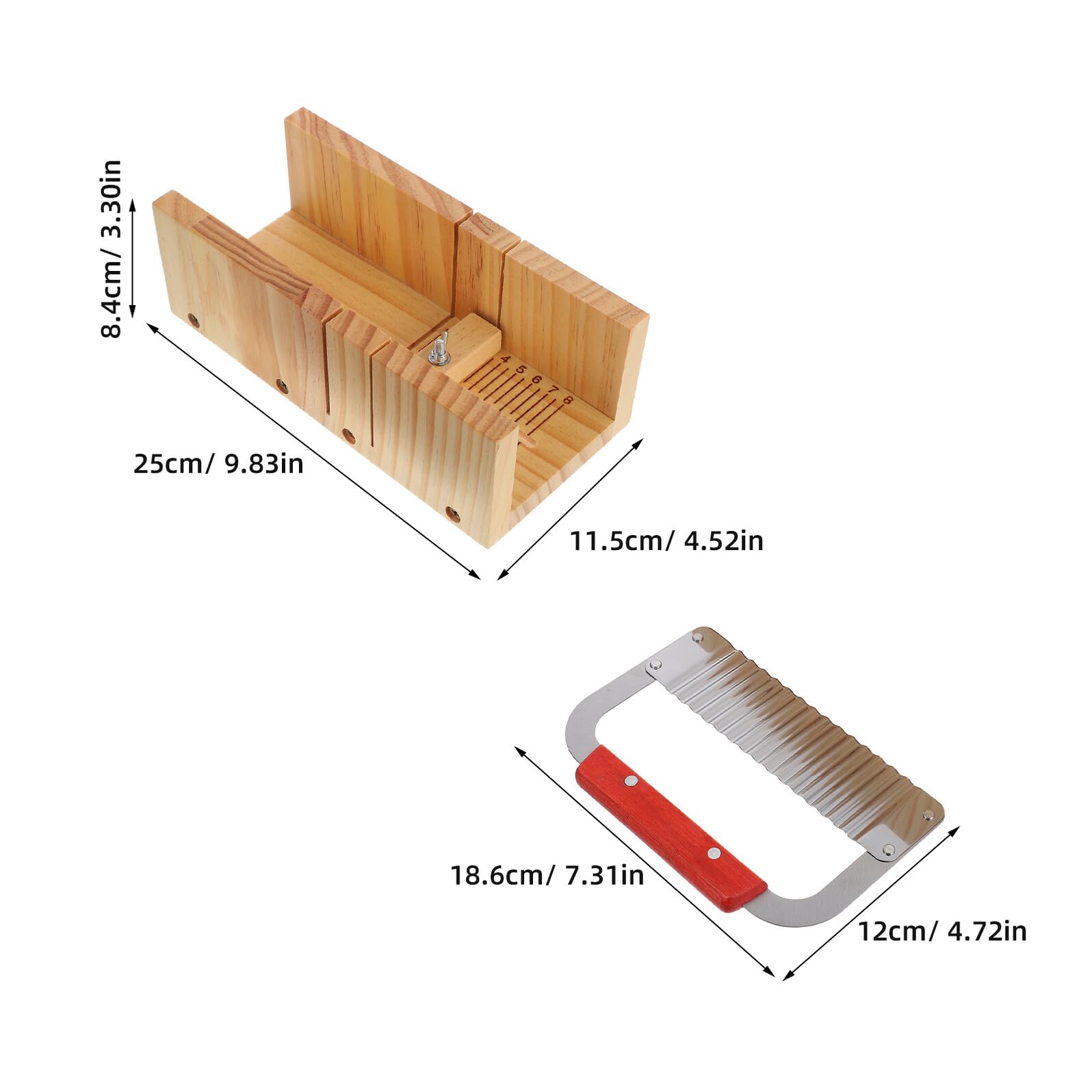 Gatuida Socle Bois pour Coupe-savon Lame Ondulée Inoxydable Outil de Découpe de Savon Rabot à Biseauter Adapté à Différentes Épaisseurs pour Fabrication Artisanale de Savon