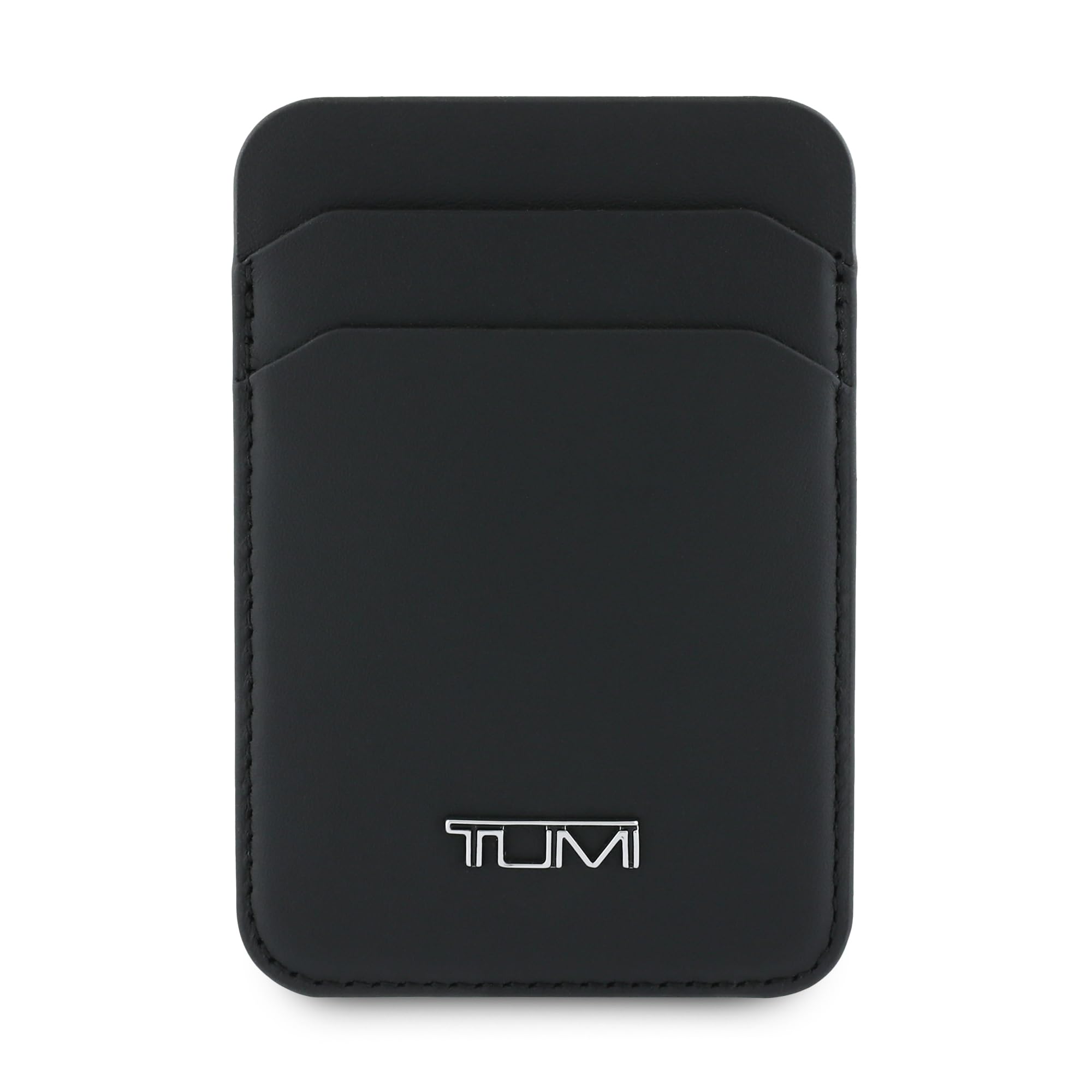 TUMI Smooth Genuine Leather MagSafe Compatible Phone Card Holder Wallet, Black, Classic