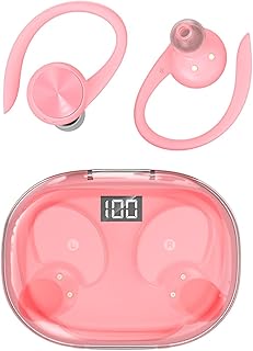 La pantalla de alimentación es compatible con auriculares inalámbricos bilaterales para deportes con compartimento de carga, auriculares inalámbricos, variedad de colores, ejercicio con auriculares de